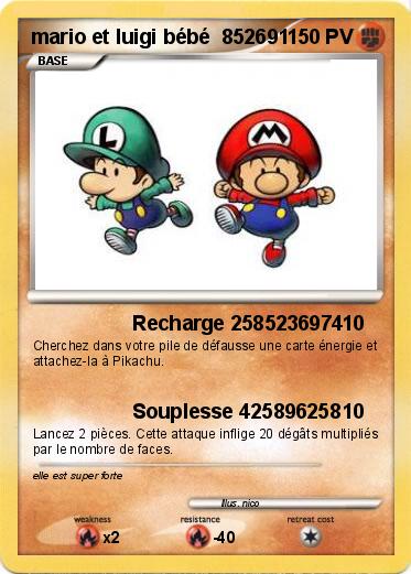 Pokemon mario et luigi bébé  852691