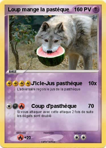 Pokemon Loup mange la pastèque