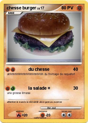 Pokemon chesse burger