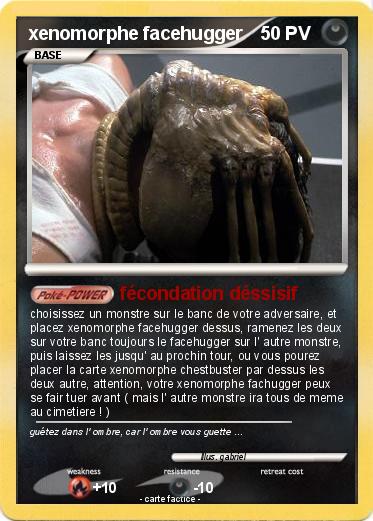 Pokemon xenomorphe facehugger