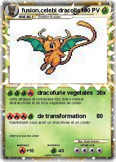 Pokemon fusion,celebi dracollose
