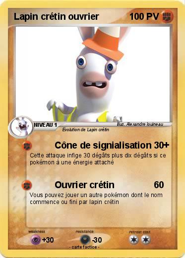 Pokemon Lapin crétin ouvrier