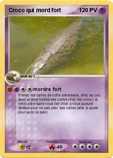 Pokemon Croco qui mord fort