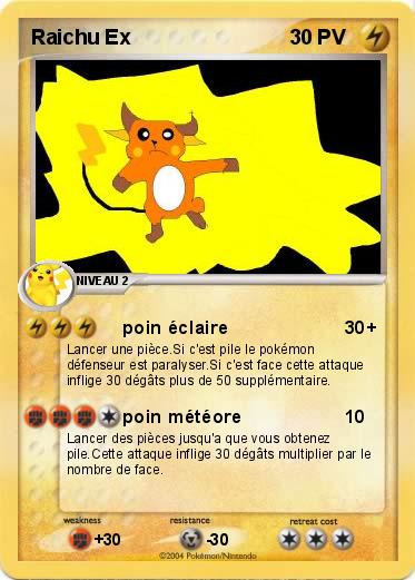 Pokemon Raichu Ex