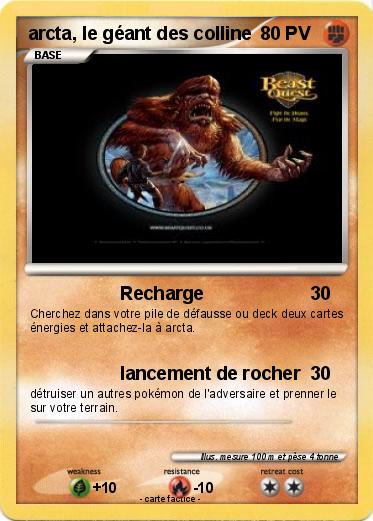 Pokemon arcta, le géant des colline