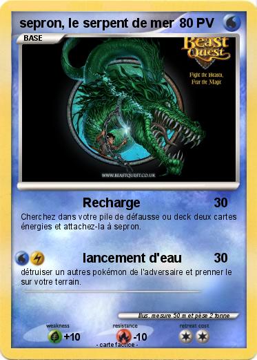 Pokemon sepron, le serpent de mer