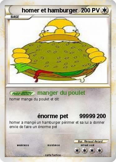 Pokemon homer et hamburger