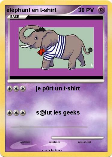 Pokemon éléphant en t-shirt