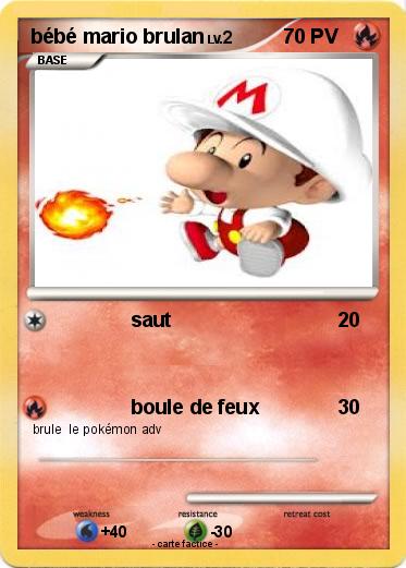 Pokemon bébé mario brulan