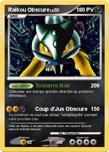 Pokemon Raikou Obscure