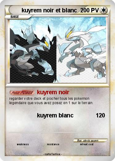Pokemon kuyrem noir et blanc