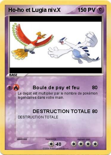 Pokemon Ho-ho et Lugia niv.X