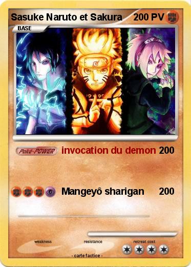 Pokemon Sasuke Naruto et Sakura