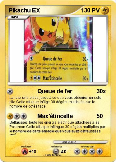 Pokemon Pikachu EX