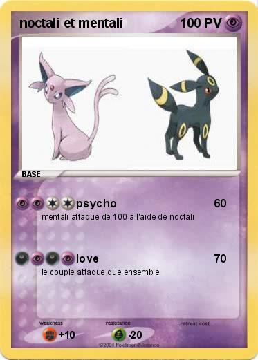 Pokemon noctali et mentali