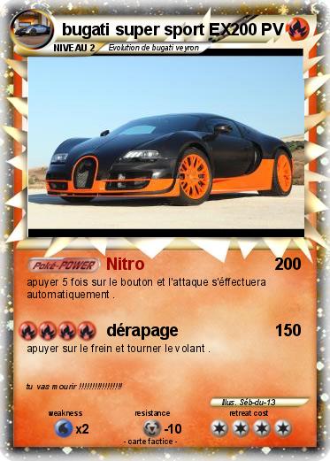Pokemon bugati super sport EX