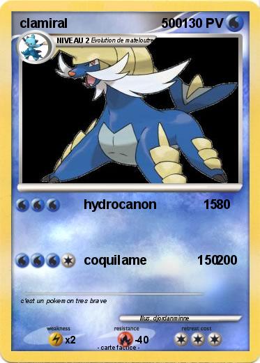 Pokemon clamiral                          500
