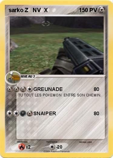 Pokemon sarko Z   NV  X