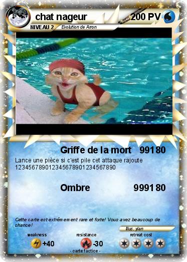 Pokemon chat nageur