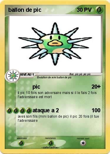 Pokemon ballon de pic