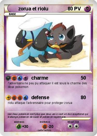 Pokemon zorua et riolu
