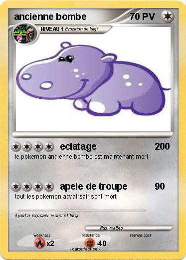 Pokemon ancienne bombe
