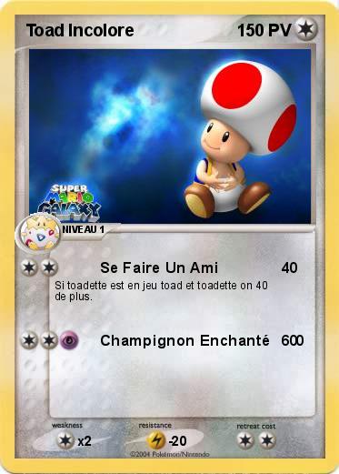 Pokemon Toad Incolore