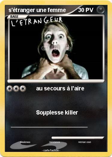 Pokemon s'étranger une femme