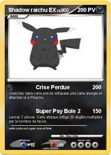Pokemon Shadow raichu EX