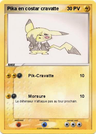 Pokemon Pika en costar cravatte