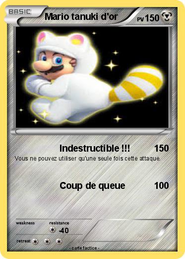Pokemon Mario tanuki d'or