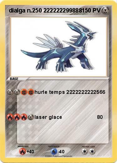 Pokemon dialga n.250 222222299888