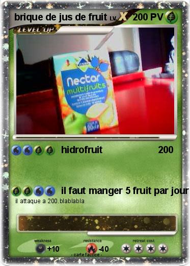 Pokemon brique de jus de fruit