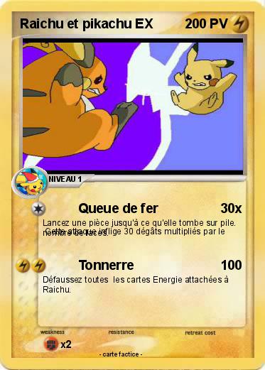 Pokemon Raichu et pikachu EX