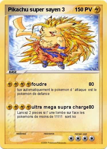Pokemon Pikachu super sayen 3