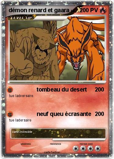 Pokemon démon renard et gaara