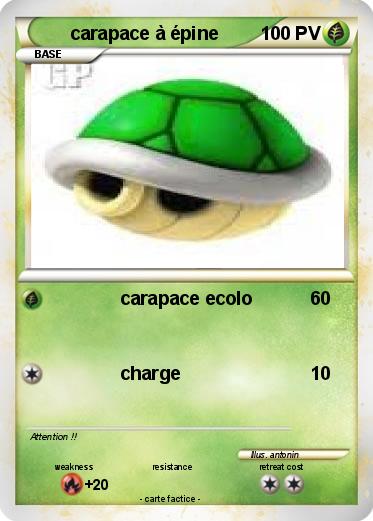 Pokemon carapace à épine