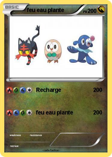 Pokemon feu eau plante