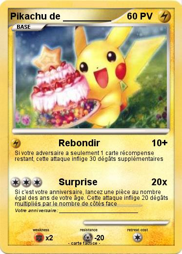 Pokemon Pikachu de _________