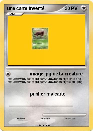 Pokemon une carte inventé