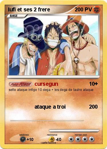 Pokemon lufi et ses 2 frere