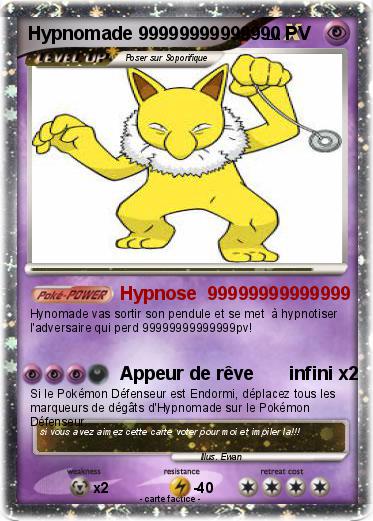 Pokemon Hypnomade 999999999999