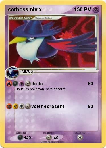 Pokemon corboss niv x