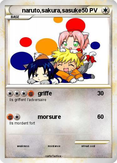 Pokemon naruto,sakura,sasuke