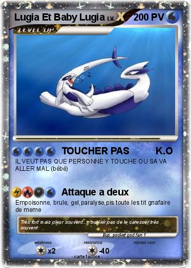 Pokemon Lugia Et Baby Lugia