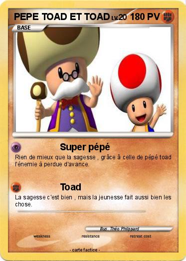 Pokemon PEPE TOAD ET TOAD