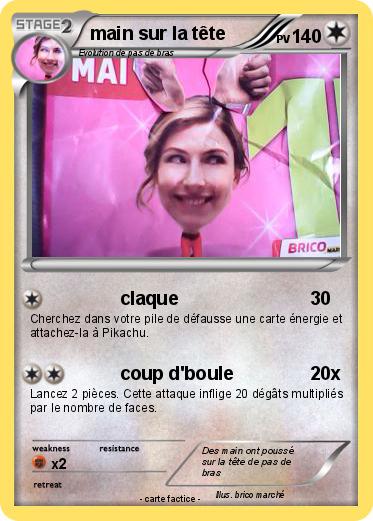 Pokemon main sur la tête