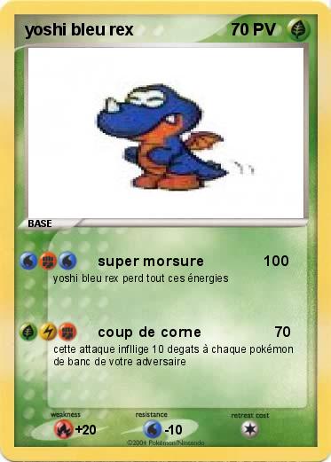 Pokemon yoshi bleu rex