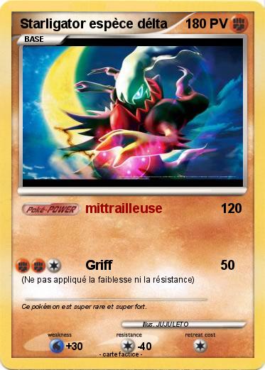 Pokemon Starligator espèce délta