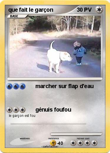 Pokemon que fait le garçon